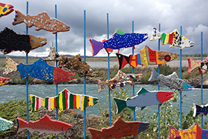 Whitehorse, yukon, art installation, fish