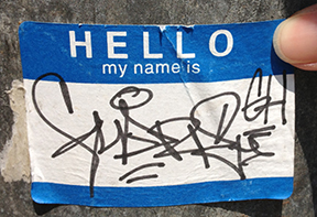 Hello Tag Sticker Graftiit